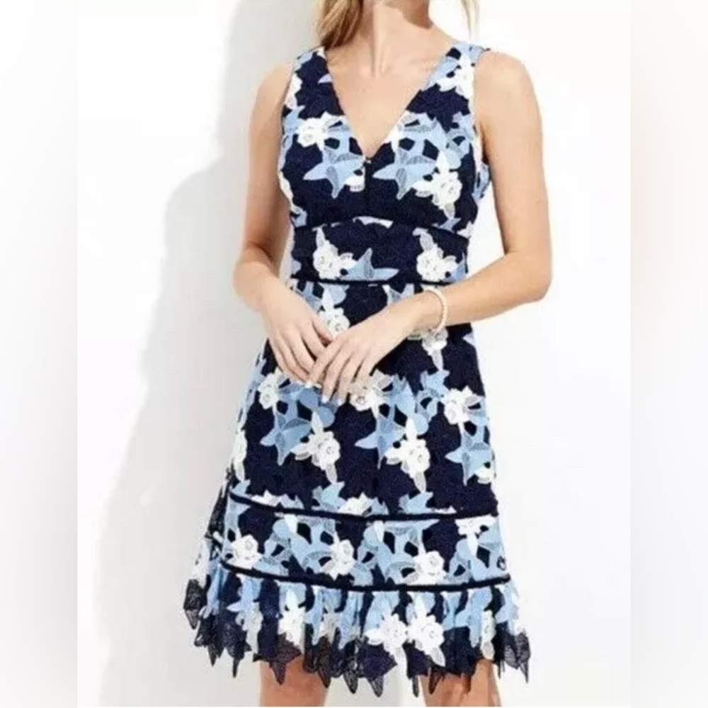 NWT Vineyard Vines Kentucky Derby Rose Lace Dress Size 6